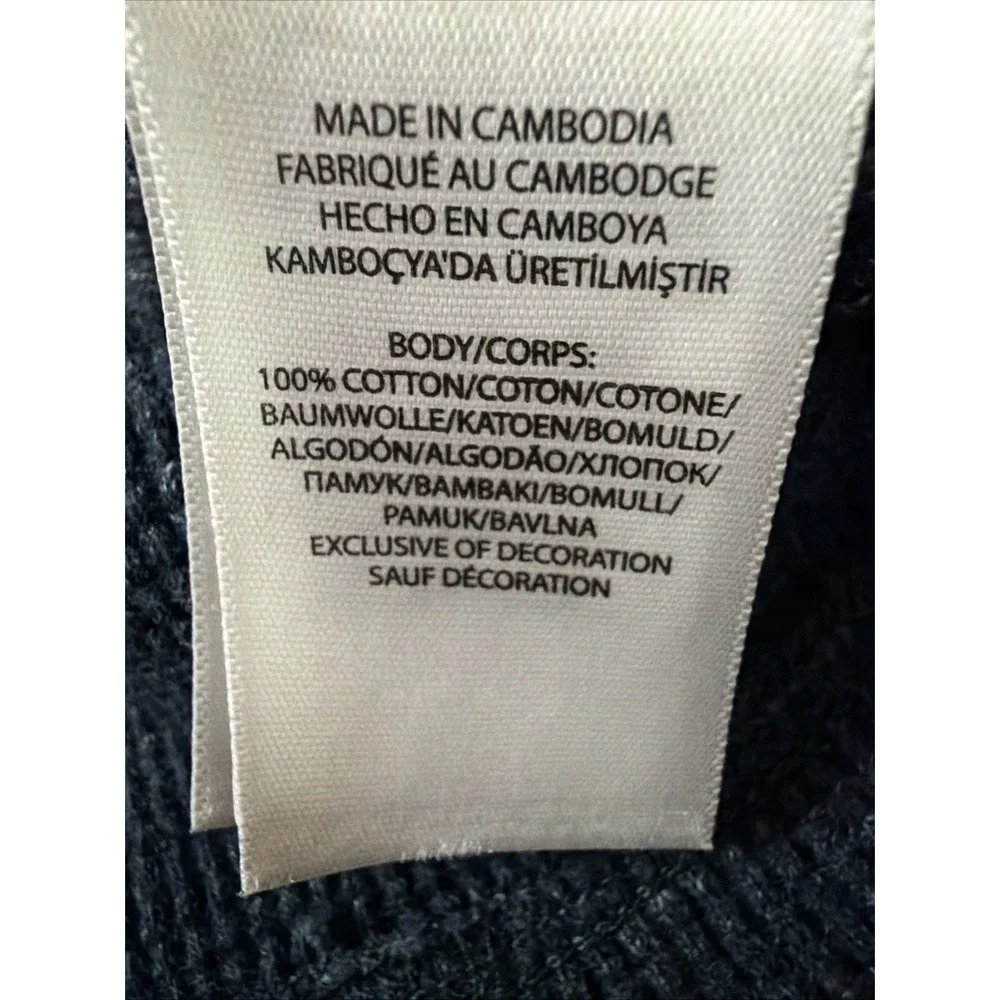 Polo Ralph Lauren Mens 4XLT HEATHERED NAVY Waffle Knit Thermal Long Sleeve Shirt